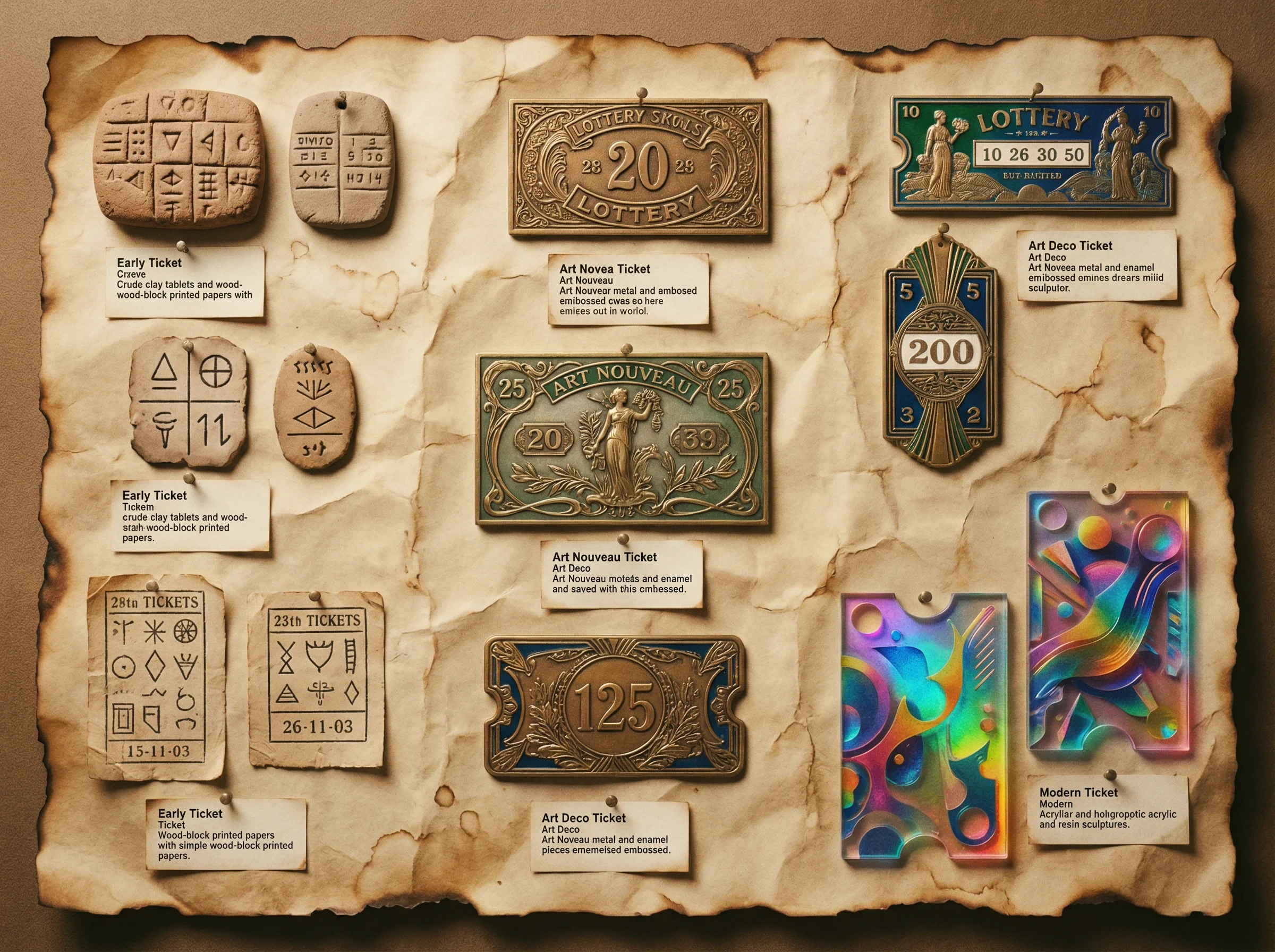 3D福彩不同时期票面设计展示